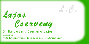 lajos cserveny business card